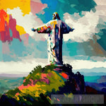 Christ The Redeemer Abstract Ai Art