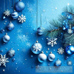 Christmas Blue Background Ai Artwork