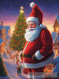 Christmas Tree And Santa Claus Ai Artwork