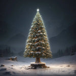 Christmas Tree Snow Nature Ai Art