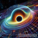 Chromatic Cosmos: A Journey Through 3D Space Curvature Abstract Ai Art