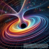 Chromatic Cosmos: A Journey Through 3D Space Curvature Abstract Ai Art