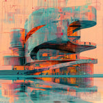 Chromatic Waves Complex Architecture Ai Art