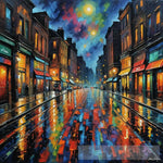 City Street At Night Street Ai Art