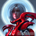 Clad In Red Ai Artwork