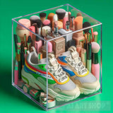 Clear Plastic Cube Full Of Colorful Recognizable Ai Painting