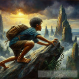 Climber Child Ai Painting