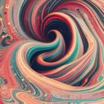 Close-Up Of Colorful Wave Tangled Paint Abstract Art Abstract Ai Art