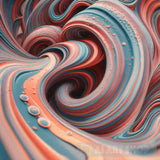 Close-Up Of Colorful Wave Tangled Paint Abstract Art Abstract Ai Art