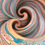 Close-Up Of Colorful Wave Tangled Paint Abstract Art Abstract Ai Art