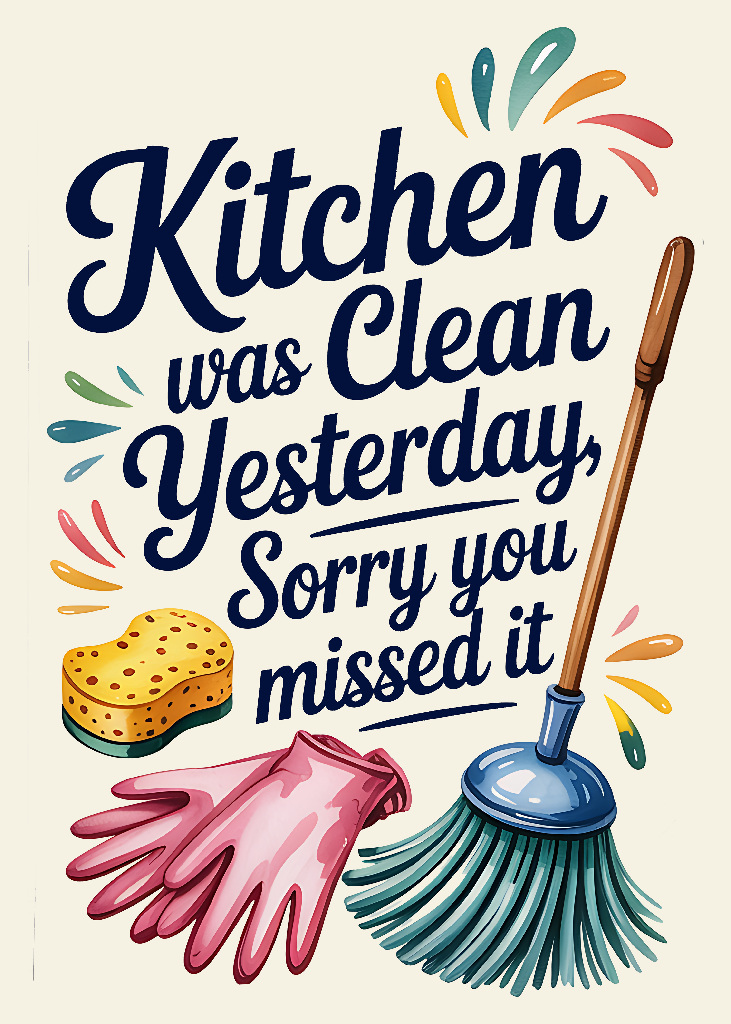 The kitchen was cleaned