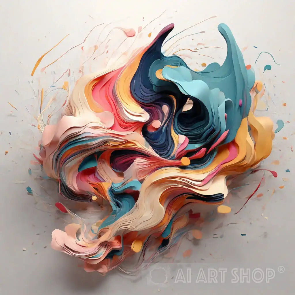 Color, Fusion, dynamic, abstract shapes, digital