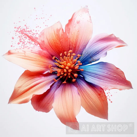 Colored Flower Rainbow Colors Ai Artwork