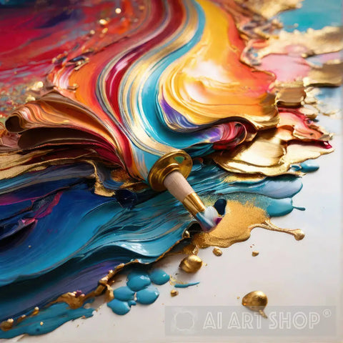 Colorful Abstract Painting Ai Art