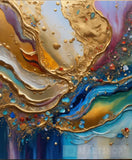 Colorful Abstract Painting Oil And Water Complex Complicated Bright Abstract Ai Art