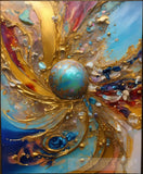 Colorful Abstract Painting Oil And Water Complex Complicated Bright Abstract Ai Art