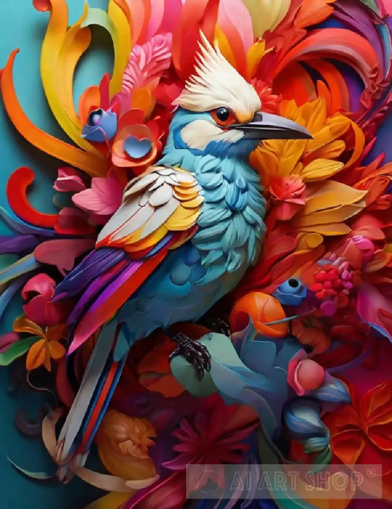 Colorful bird, bird,modern Colorful bird