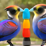 Colorful Birds Ai Artwork