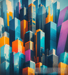 Colorful City Architecture Ai Art