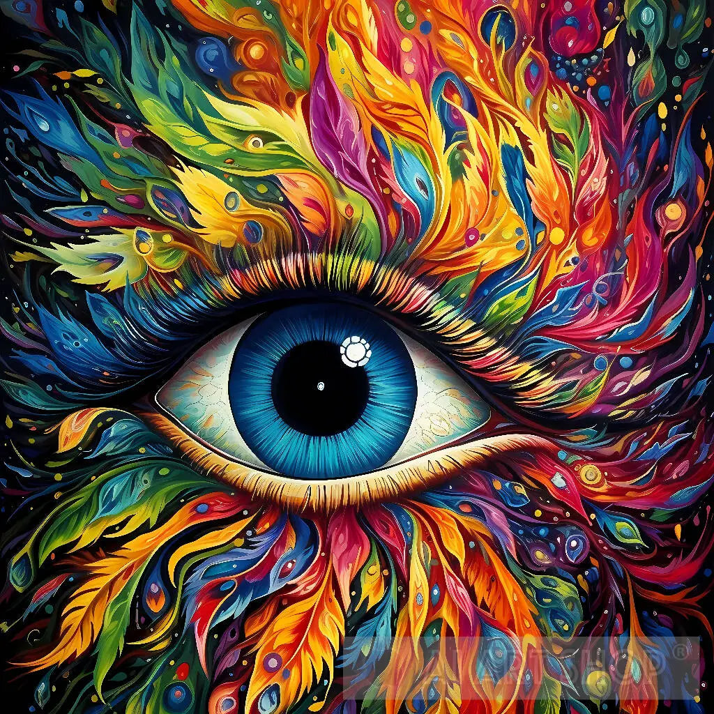 eye, colorful, mandala style