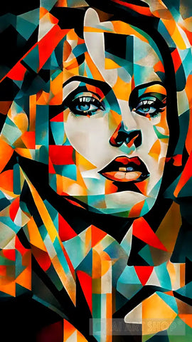 Colorful Girl Abstract Ai Painting