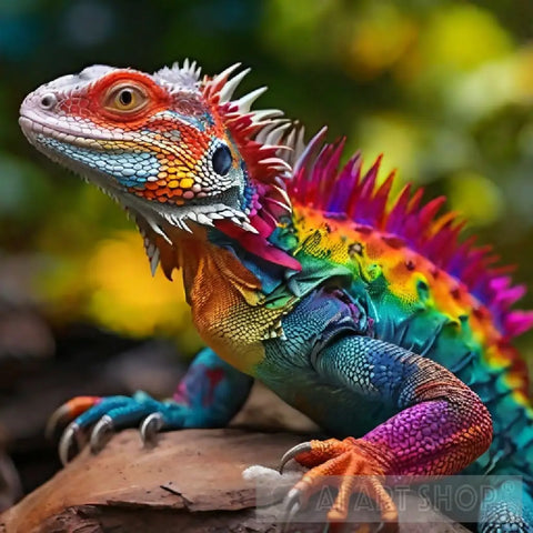 Colorful Iguana Animal Ai Art