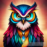 Colorful Owl Animal Ai Art