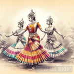 Colorful Reverie: Beauty Of Ancient India Ai Artwork