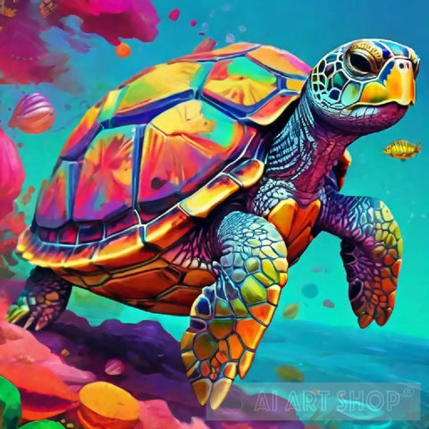 Colorful Turtle Animal Ai Art