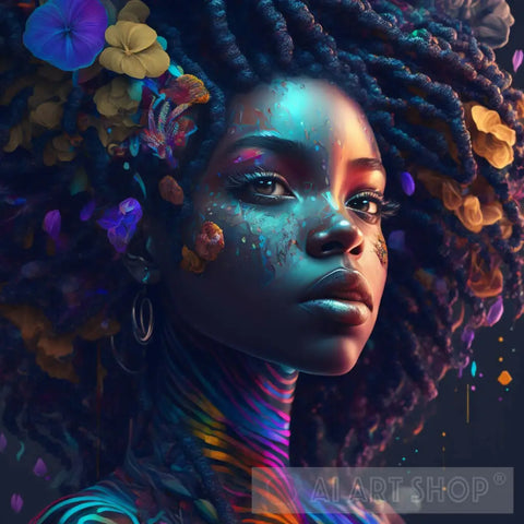 Colorful Urban Woman Ai Artwork