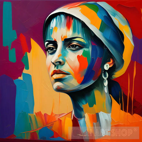 Colorful Woman Portrait 2 Ai Art