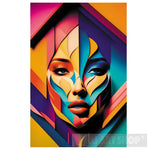 Colorful Woman Shape Portrait Ai Art