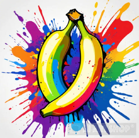 Colourful Bananas Pop Ai Art