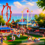 Coney Island Amusement Park Ai Painting