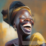 Contagious Afriqueen Laugh Portrait Ai Art