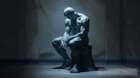 Contemplation In Marble Ai Artwork