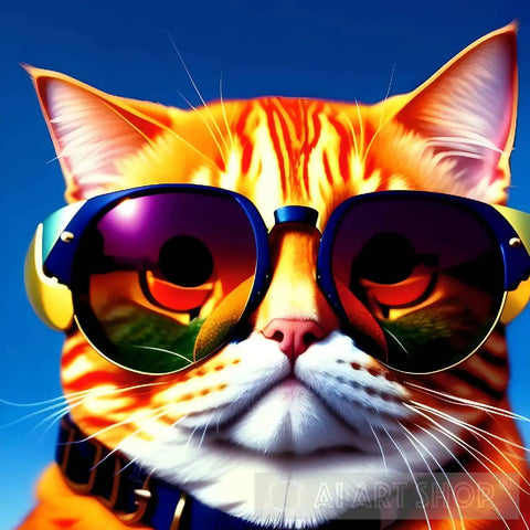 Cool Cat Animal Ai Art