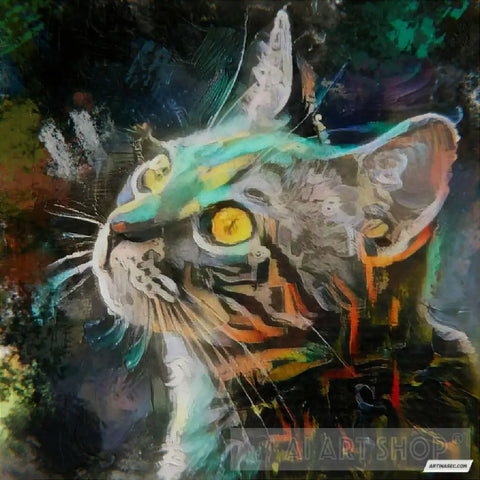 Cool Looking Cat Ai Artwork