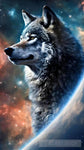 Cosmic Canine: A Majestic Wolf Roams The Galactic Wilderness Animal Ai Art