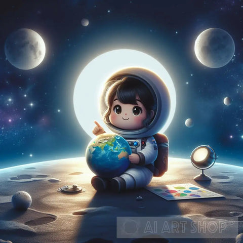 Cute Astronomers Ai Artwork