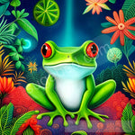 Cosmic Frog Nature Ai Art