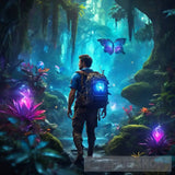 Cosmic Jungle Expedition Landscape Ai Art