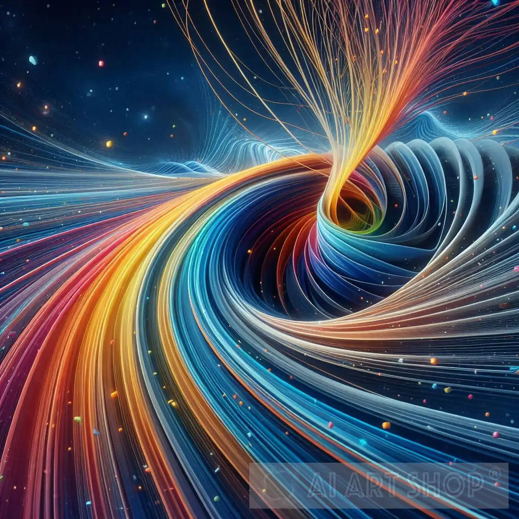 Space curvature, 3D visualization, Cosmic art, Kaleidoscope, Colorf...