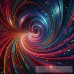 Cosmic Kaleidoscope: Exploring 3D Space Curvature In Vivid Color Abstract Ai Art