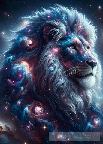 Cosmic Lion Nature Ai Art