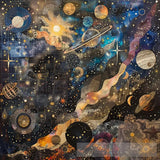 Cosmic Motifs Expressionism Ai Art