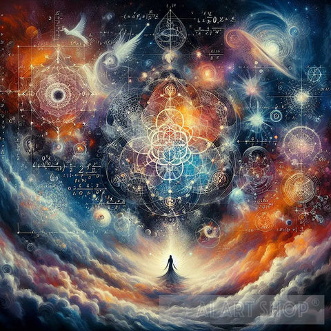 Cosmic Resonance: The Universes Aura Ai Painting