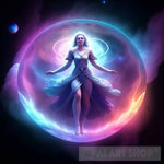 Cosmic Serenity: An Ethereal Odyssey Portrait Ai Art