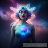 Cosmic Serenity: An Ethereal Odyssey Portrait Ai Art