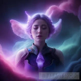 Cosmic Serenity: An Ethereal Odyssey Portrait Ai Art